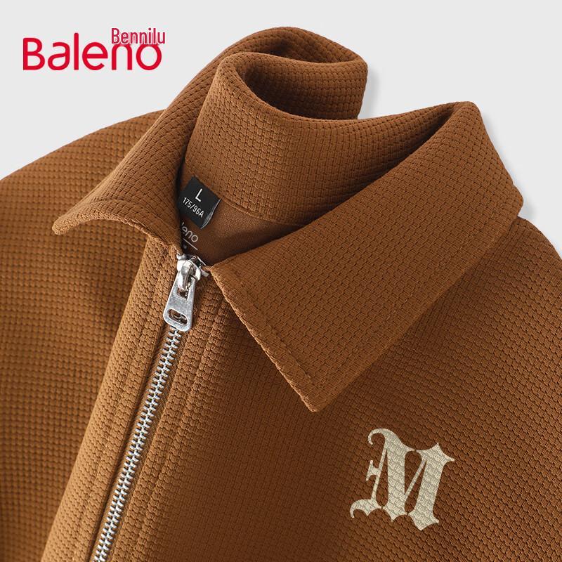 Baleno Men's Half-Zip Waffle Knit Polo Sweatshirt