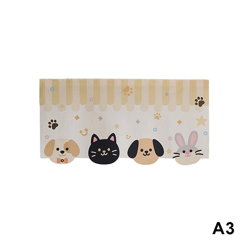 Animal Design Cartoon Door Curtain Self-Adhesive Non Perforated Home Decoration For Door , Window, Kitchen, Basement