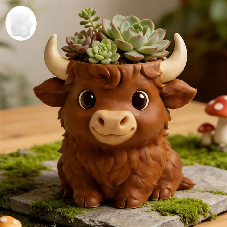 Short Tail Cow Silicone Candle Molds Multipurpose Silicone Candle Molds For Handmade Candle Cup And Gypsum Planter