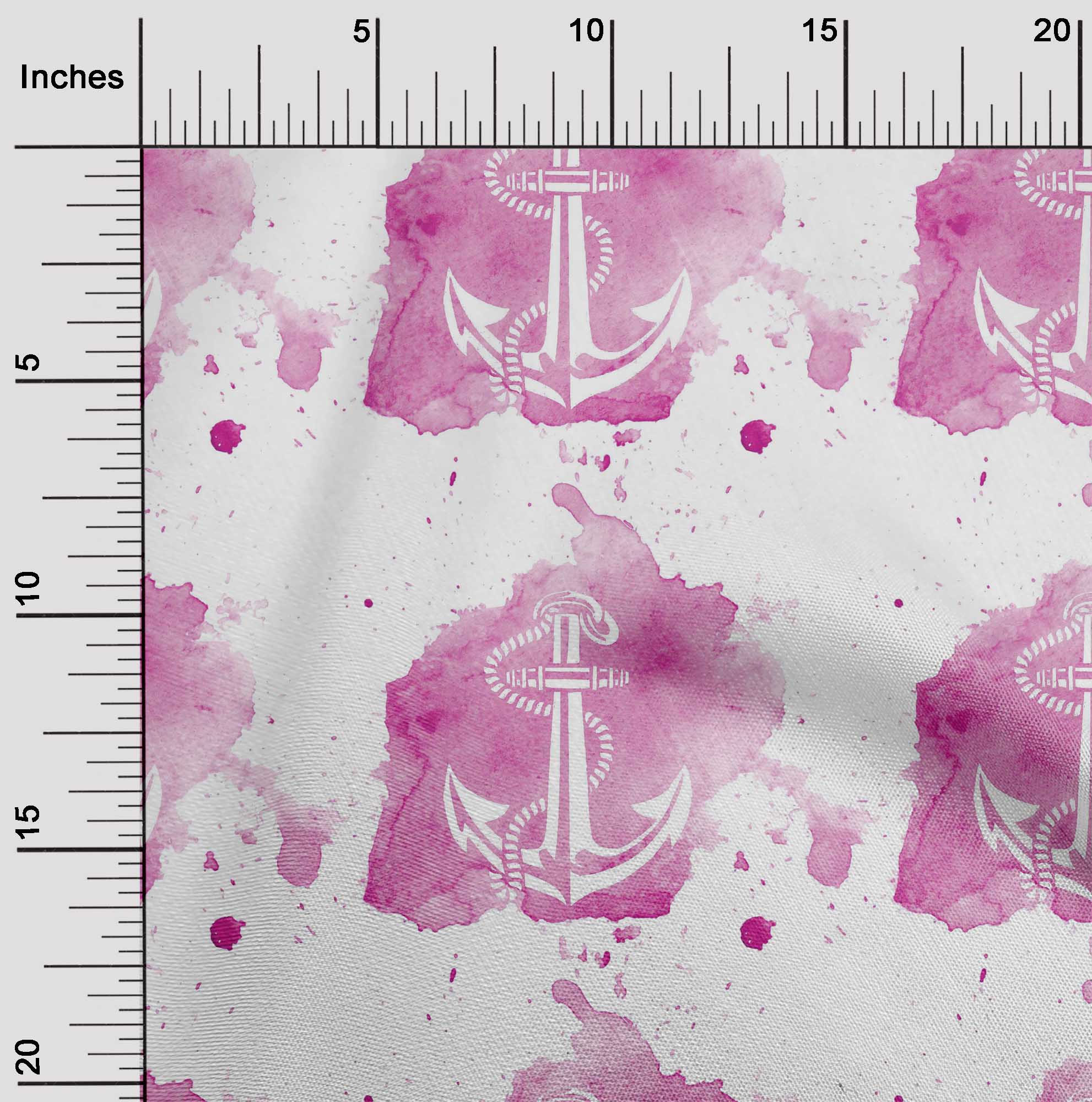 

OneOone Cotton Flex Синювато-фіолетова текстура тканини та анкерний гачок Акварельний швейний матеріал Тканина з принтом у дворі 40 дюймів 42 Inch Wide - Viscose Chiffon рожевий