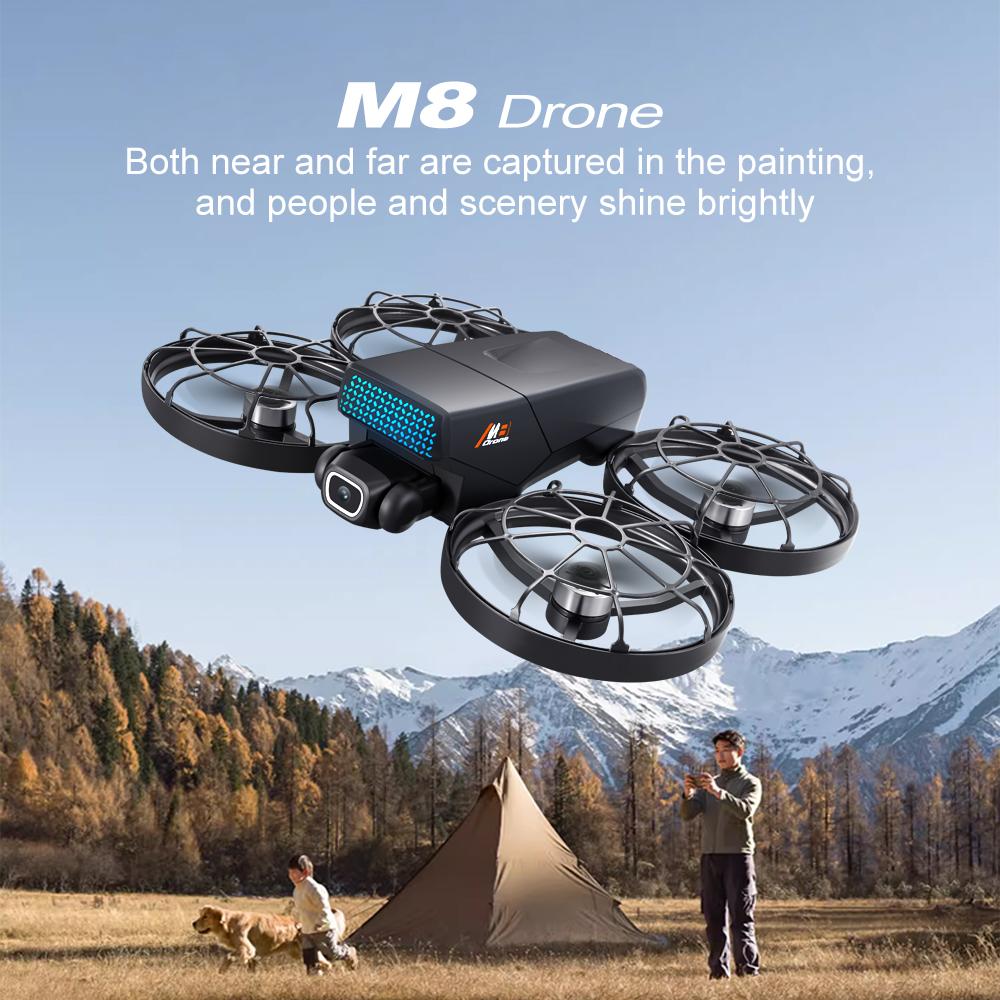 Genuine M8 RC Foldable Drone with Screen Brushless Motor Obstacle Avoidance 8K Profesional HD Dual Camera WIFI Quadcopter Toy