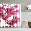 3D Flower Plum Blossom Lotus Lavender Rose Shower Curtains Bathroom Curtain Frabic Waterproof Polyester Bath Curtain with Hooks