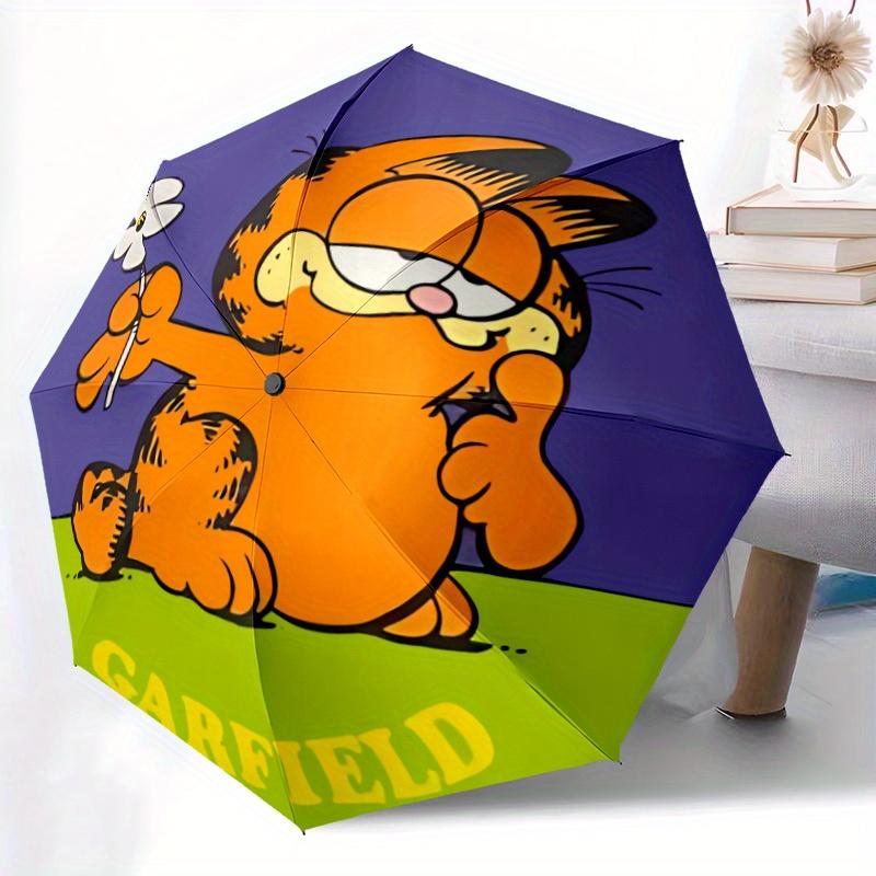 Garfield Automatic Open/Close Umbrella Folding Umbrella,Portable Compact Perfect Gift for Birthday, Christmas0809185