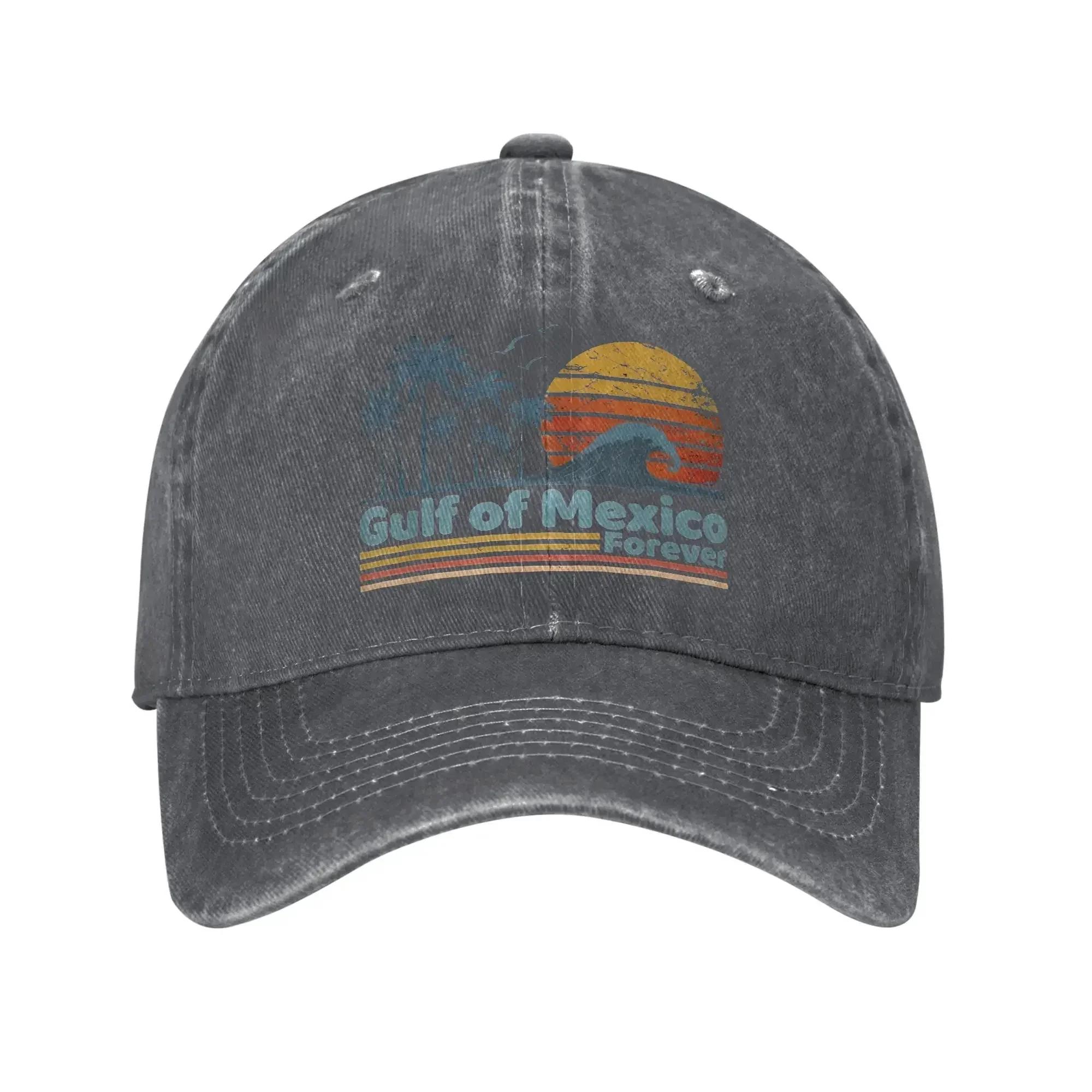 

Of Mexico Forever Sunset Unisex Women Baseball Caps Mexican Beach Distressed Denim Casual All Seasons Travel Gift Snapback Hat Adjustable