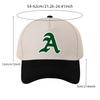 Color matching hard top five-piece baseball cap women's fashion A letter printing breathable cap outdoor sun hat