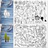 Water Soluble Flower Embroidery Patternser Animal Patterns Daisy Flowers Stick and Stitch Embroidery Paper Hand Sewing DIY