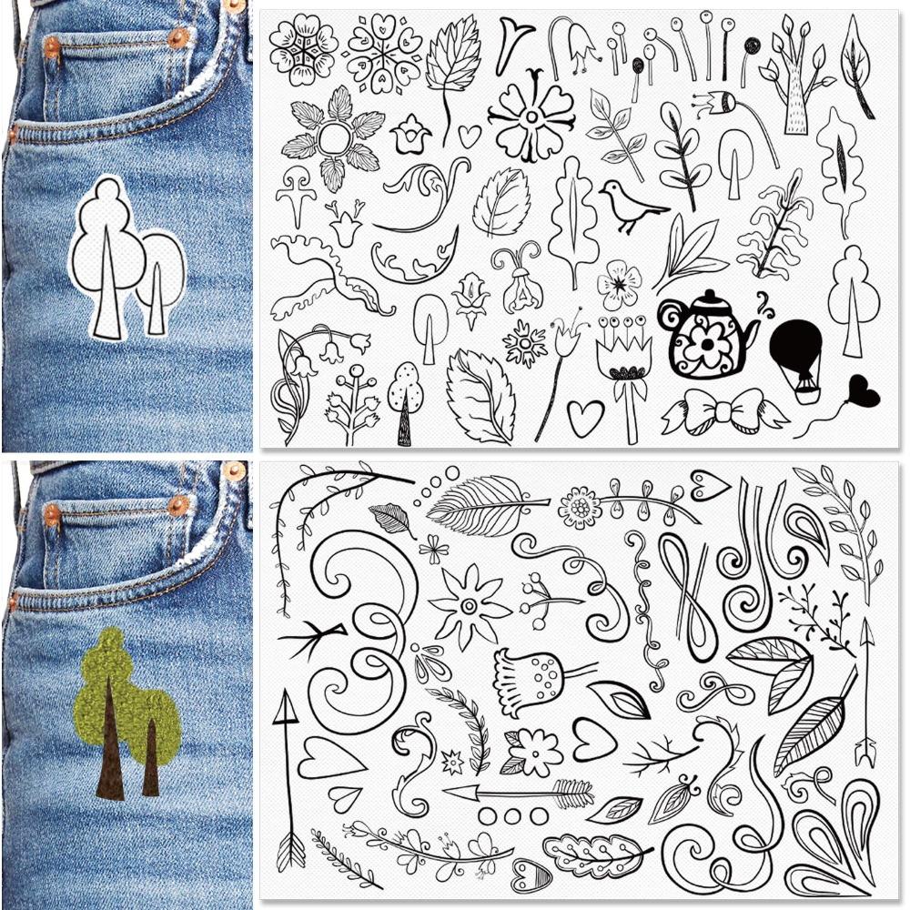 Water Soluble Flower Embroidery Patternser Animal Patterns Daisy Flowers Stick and Stitch Embroidery Paper Hand Sewing DIY