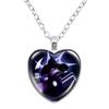 Game Forsaken Azure Anime Azure x Two Time Fanart Funny MeMe Glass Heart Shape Pendant Necklace Jewelry Charm  Collect Gift