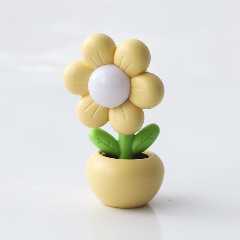 Mini Flower Cute Bedroom Nightlight Creative Nightstand Decoration Cream Glue DIY Nightlight Graduation Gift Lamp