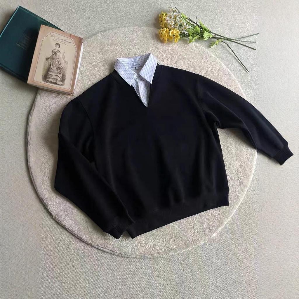 Schwerer Herren-Hoodie im Hongkong-Stil, zweiteilig, aus Kunstleder - Künstlerisches, schlichtes, vielseitiges und trendiges Jugenddesign für den Herbst.