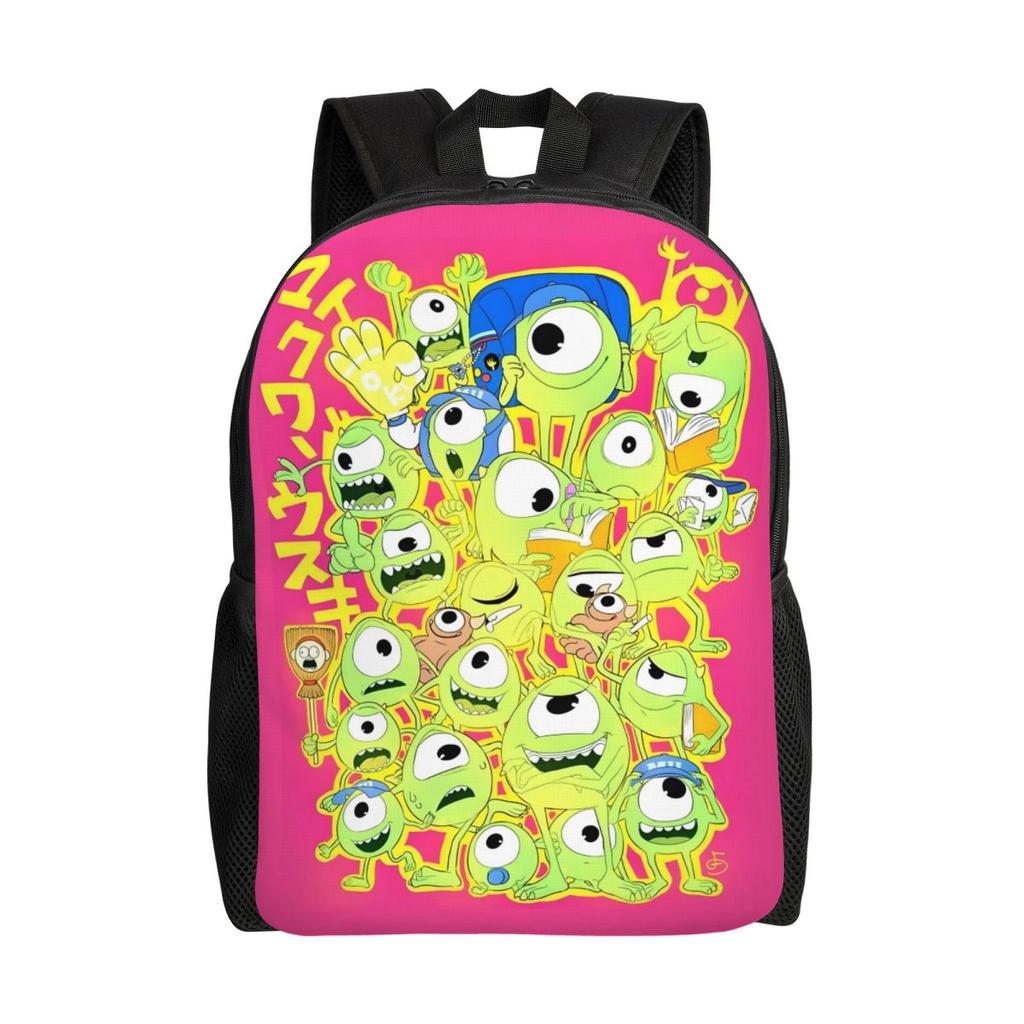 Zaino Mike Wazowski Uomo Donna Casual Borsa per Libri per College Scuola Borse Mostro Carine