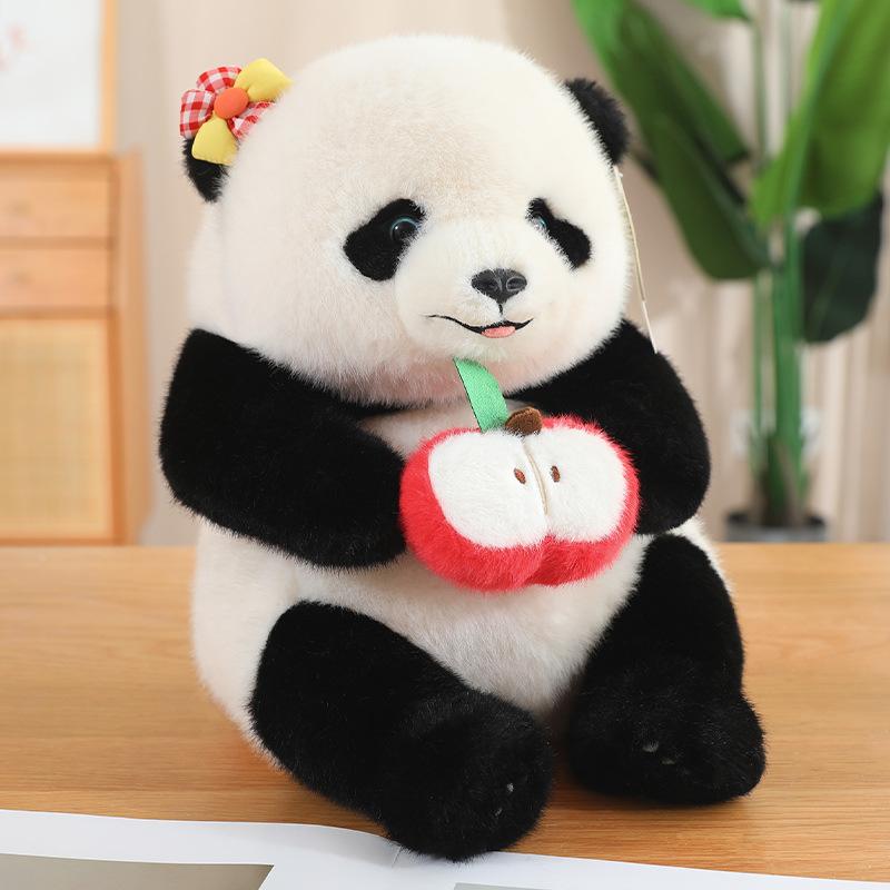 Flower Panda Doll Backpack Little Panda Plush Toy Sichuan Travel Souvenir Doll Girls Gift