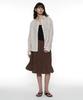 Partimento Woman Pwc Lace Trim Tiered Midi Skirt_Brown
