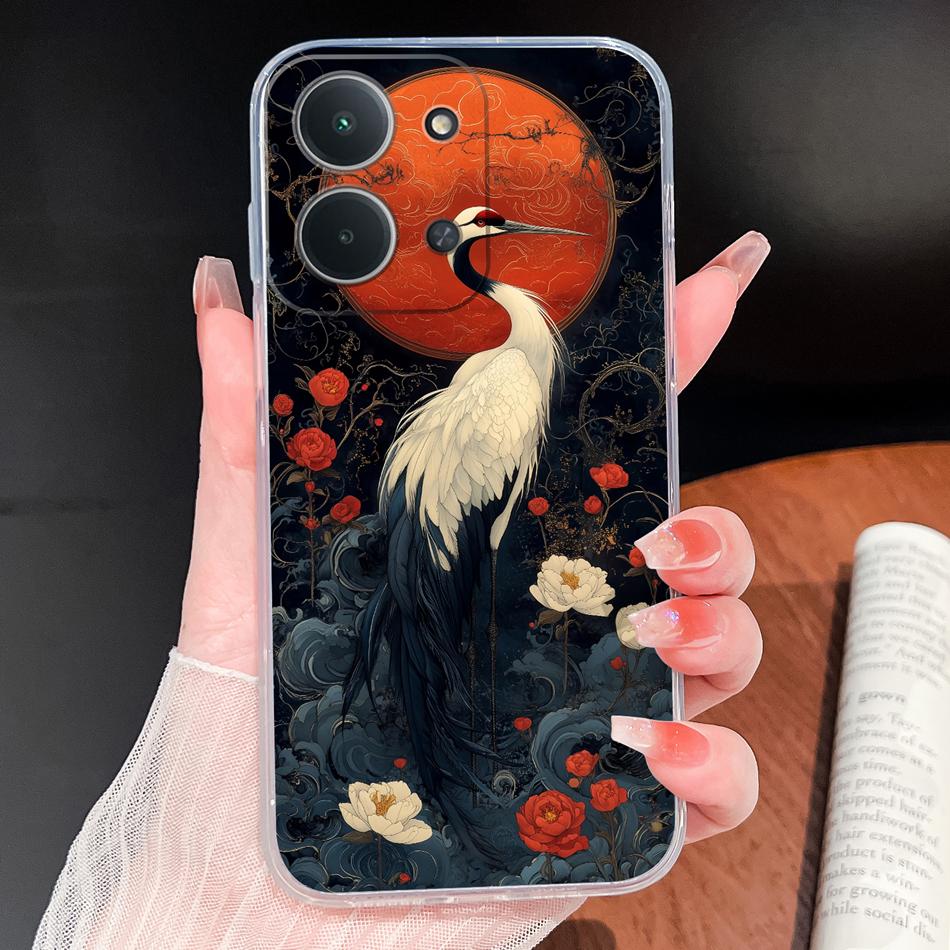 Case For Poco C85 C75 C65 C55 Ocean Fish Transparent Phone Back Cover For POCO C 75 Soft TPU Silicone Lightweight Protectors