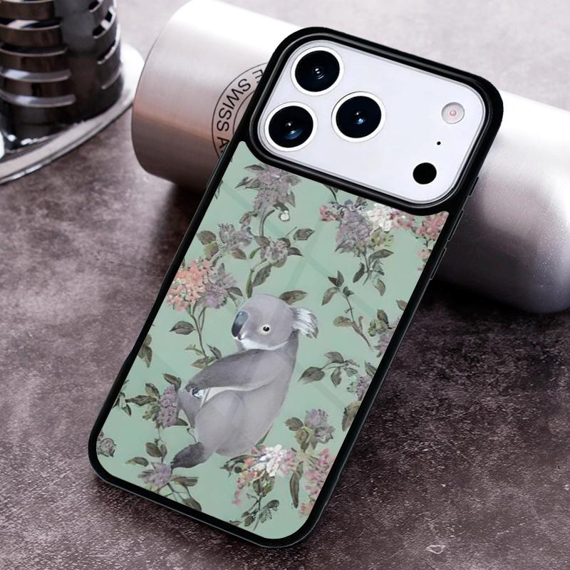 Koala and Eucalyptus Bumper Phone Case for iPhone 17 16 15 Pro Max Air 14 13 12 11 Plus Shockproof Cover