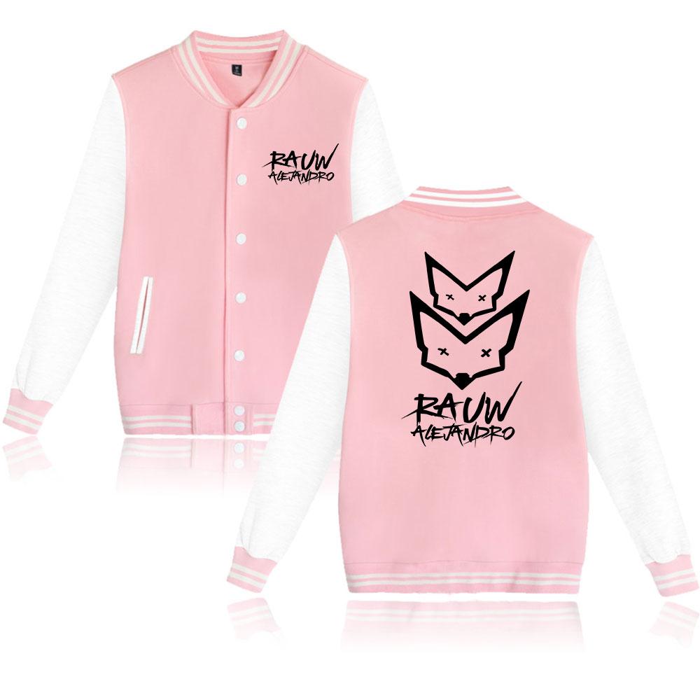 

Модная куртка Rauw Alejandro для женщин и мужчин, свободная бейсбольная куртка Harajuku, уличная одежда для весны и осени XXS розовый