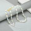 New sweet and cute long mobile phone chain, crystal beaded mobile phone lanyard, simple jewelry pendant.
