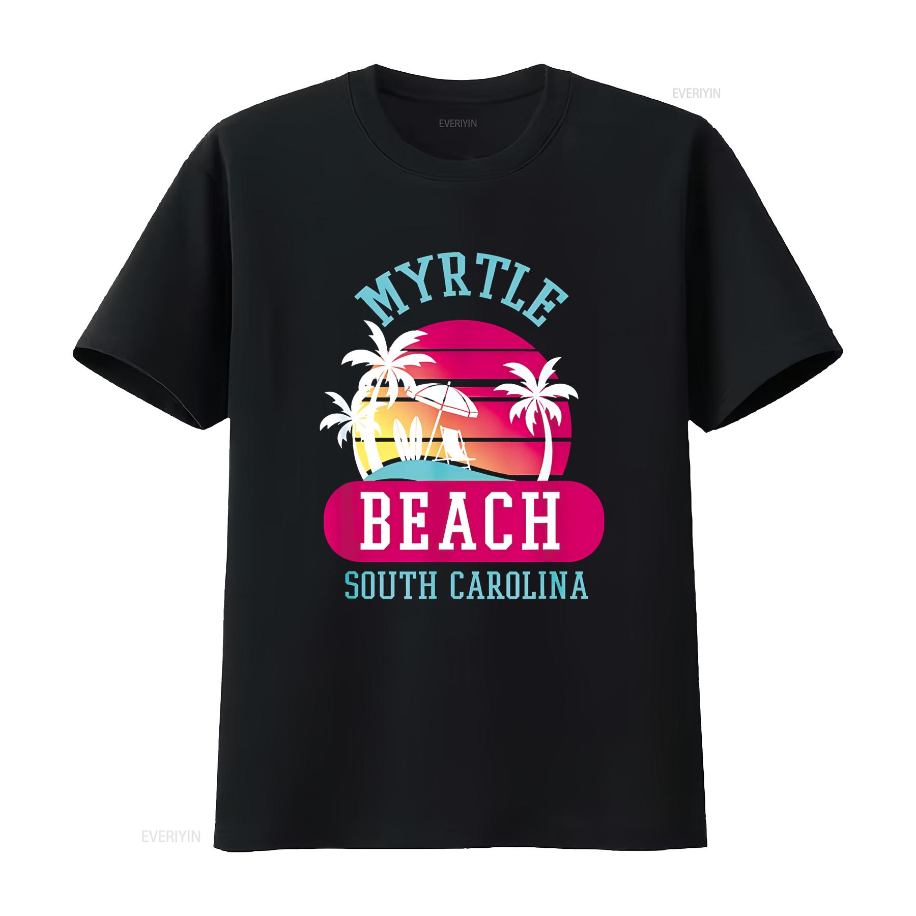 

Retro Cool Myrtle Beach SC Beaches T Shirt vintage Washed designer clothes Top For Everyday Wear Slightly Stretched Comfortable 4XL