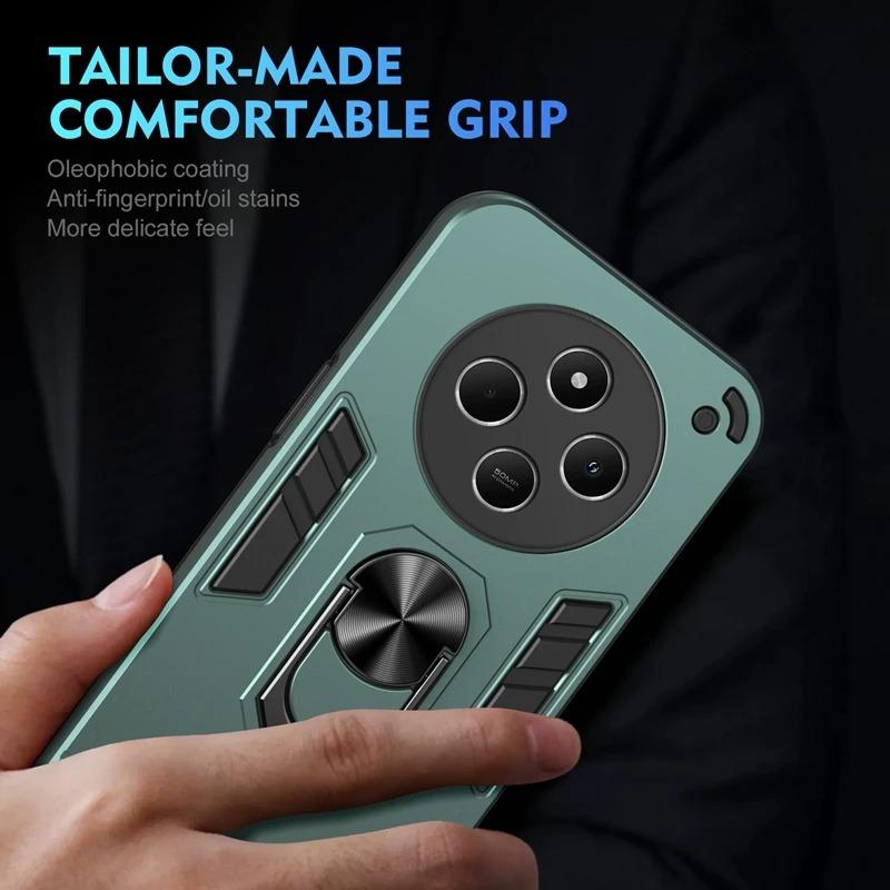 Military Shockproof Armor Case For Xiaomi 15 Ultra Poco X7 Pro C75 Redmi Note14ProPlus 14C A3 Ring Stand Holder Protection Cover
