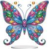 Colorful Butterfly Desktop Diamond Art Kits Animal Diamond Painting Desktop Ornaments Kit for Home Office Desktop Decor