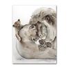 Modern Animal Wall Art Poster Loving Lion Family Canvas Painting Print for Living Room Picture Home Wall Decoration Cuadros