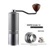 Stainless Steel Manual Coffee Grinder with External Adjustment and Seven-Star Ghost Teeth for Pour-Over Brewing