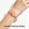 Roségoldene herzförmige Charm-Armbänder, Modeschmuck, Perlenarmband, Geburtstag, Weihnachten, Geschenke für Mädchen und Frauen