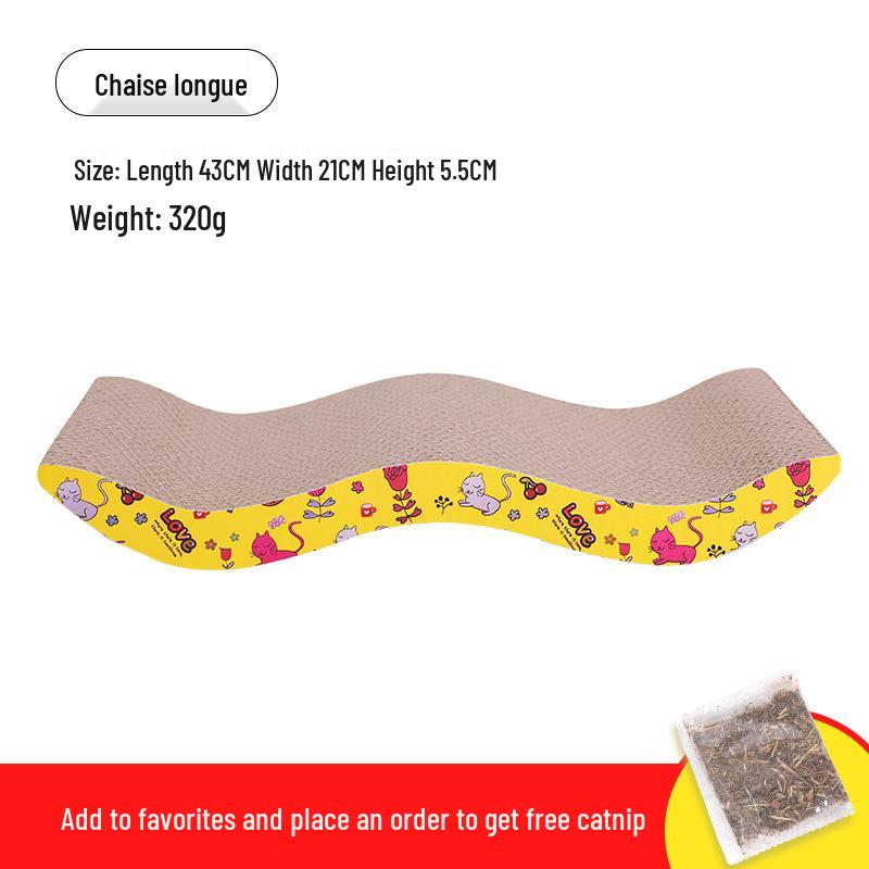 Durable Oversized Cat Scratching Bed: Scratch-Resistant, No-Shed Corrugated Cardboard for Self-Entertainment