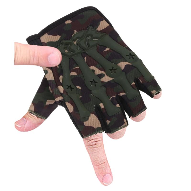 Non-Slip Shock-Absorbent Palm Grip Wicking Lightweight Nylon Compression Gloves