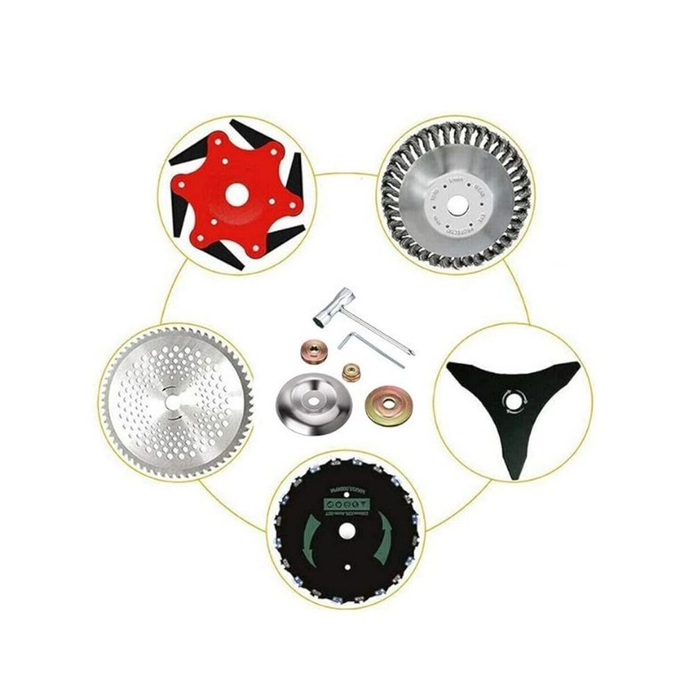 Steel Wire Plant Removal Disc Brush Cutter Head Set 6 Pieces Compatible with For Lawn Mower for Efficient Grass and Cutting