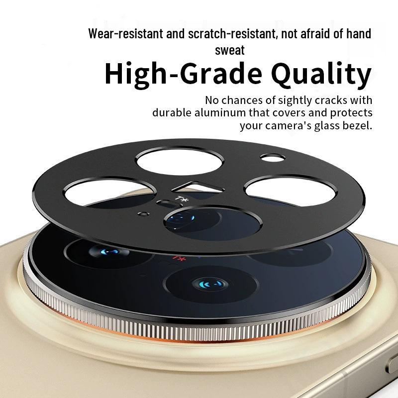 Vivo X300/X300 Pro Pusta Metalowa Naklejka na Obiektyw z Matowym Pierścieniem Obiektywu i Zintegrowaną Folią Szklaną