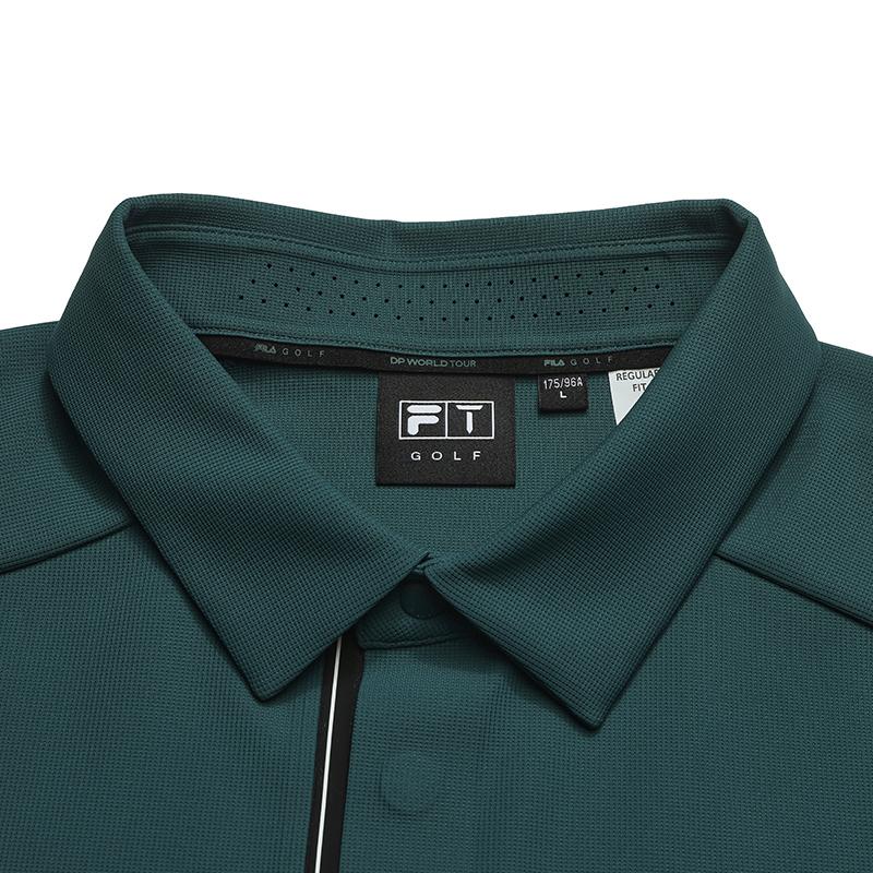 FILA Golf Series Fashion Simple Classic Sports Casual Comfortable Short Sleeve Polo Shirt Men tops Sea-Green A11M625136FKK