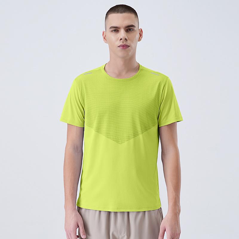 New Ice-Silk Cooling Quick-Dry T-Shirt for Men Moisture-wicking and breathable Spring/Summer sports short-sleeved fitness running quick-dry top