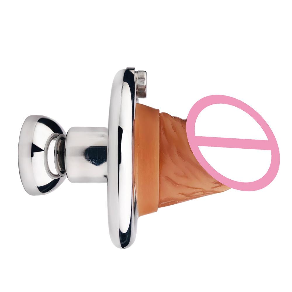 Blocare pentru penis cu vibrator din silicon moale, tavă urinară metalică, blocare CB, inel pentru penis gay, centură de castitate, cușcă pentru penis, sclav BDSM