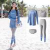 Women's Two-Piece Long Sleeve Quick-Dry Surfing Suit with Sun Protection