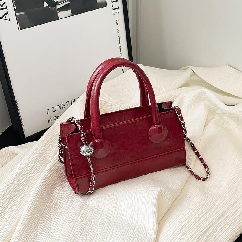 Shoulder Bag Women's High-end Chain Box Portable Small Square Bag New Fashionable Versatile Shoulder Oblique Span Bag