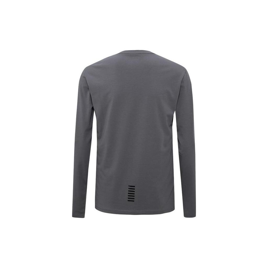 Emporio Armani EA7 Solid Color Crew Neck Long Sleeve T-Shirt Men tops Gray 8NPT55-PJM5Z-1977