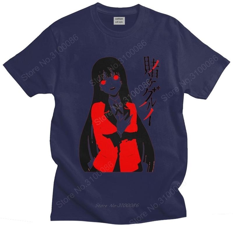 

Kakegurui Yumeko Jabami Shirt Mens Cotton Manga and animated Tshirt tv show Tee Short Sleeve Casual Tshirt Clothing Gift 4XL
