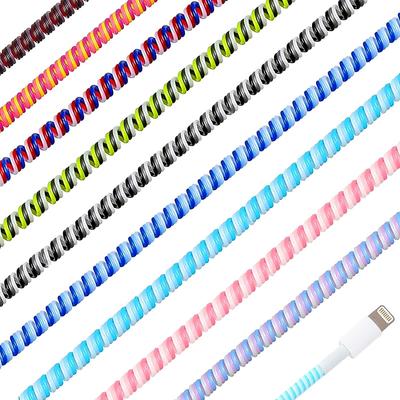 Zabezpieczenie kabla 10 sztuk spiralny kabel do transmisji danych rękaw ochronny spiralna rura do zarządzania przewodami organizator zapobiega gryzieniu linii kablowej przez zwierzęta domowe