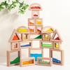 Rainbow Wooden Flowing Sand Building Blocks - Creative Sensory Educational Toys