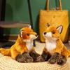 25cm Simulation New Sitting Fox Plush Toy Stuffed Plush Toy Figurine Cartoon Anime Cute Children's Birthday Gift Fun Doll