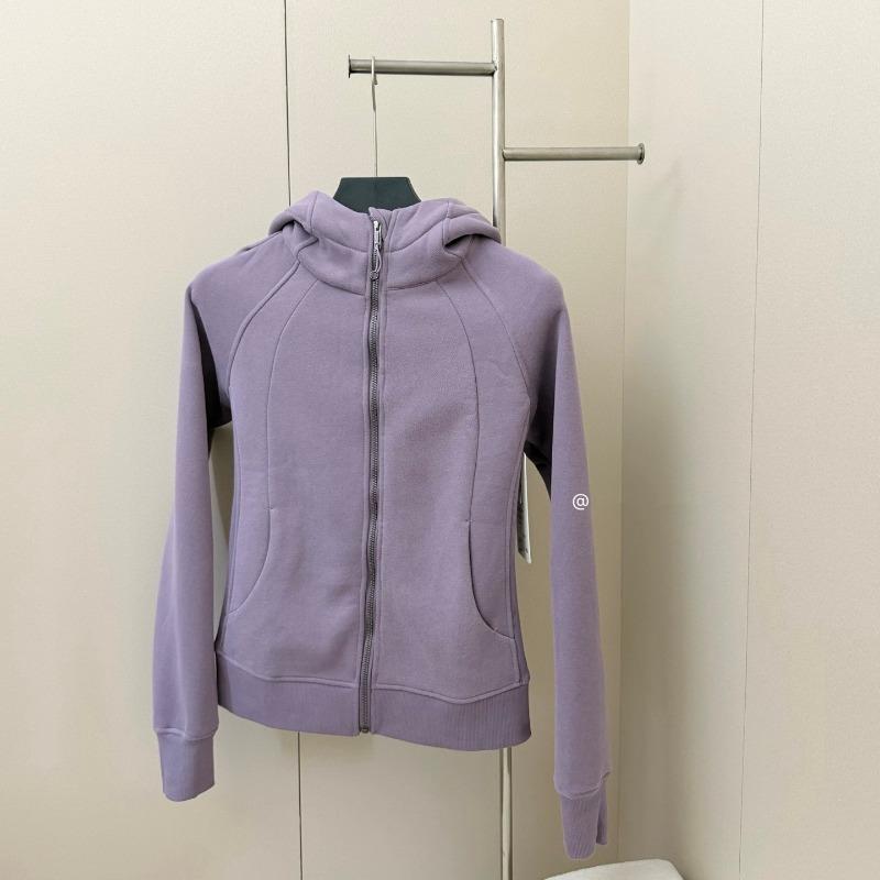 Autumn women's full zipper slim fit hooded fleece sweater casual outdoor slimming sports jacket