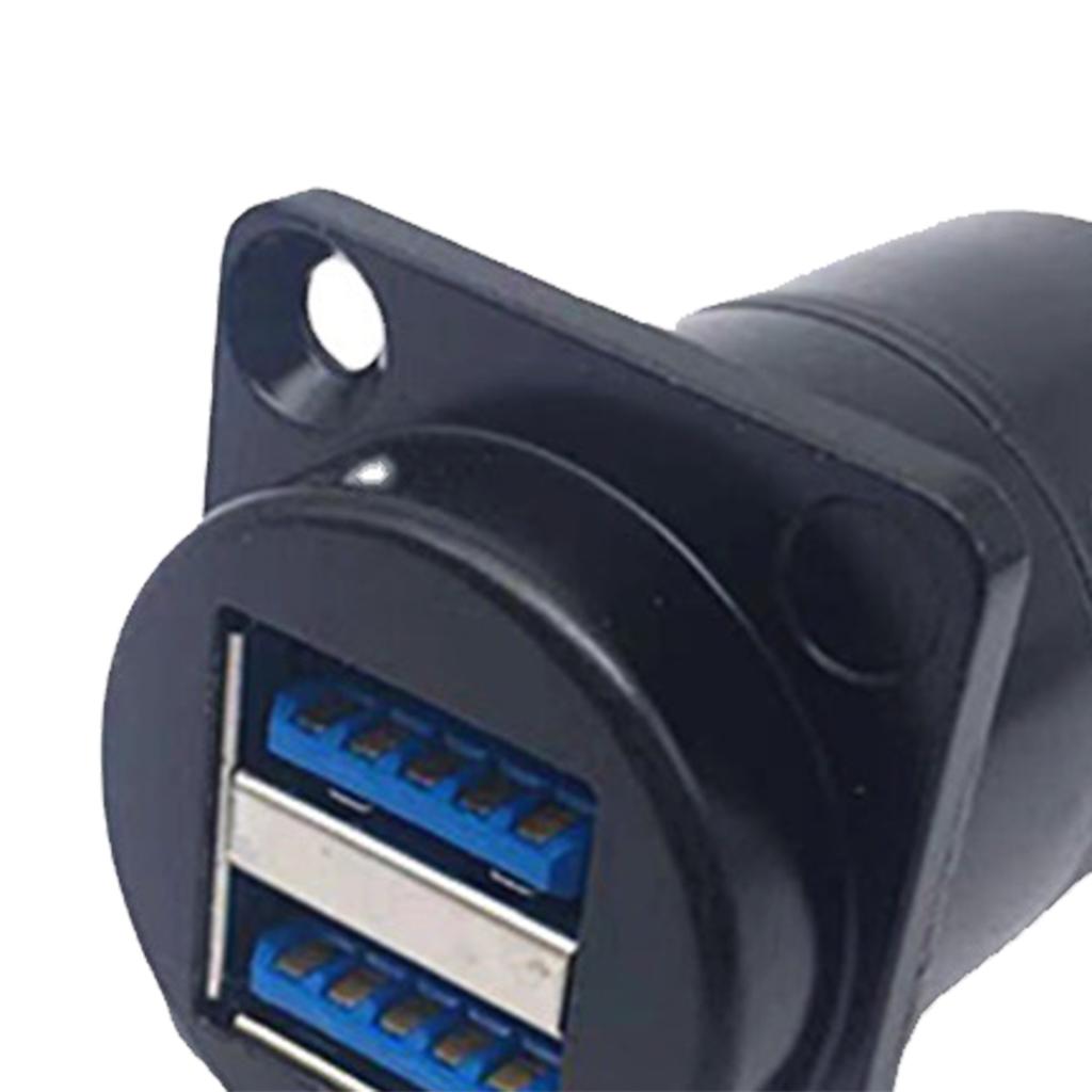 USB 3.0 Zásuvka Duální USB A Port Samice na Samici Spojka Zásuvka Typ D Konektor pro Montáž na Panel pro