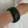 SHIXIN Exaggerated Irregular Thick Resin Acrylic Wide Bracelet Bangle For Women Retro Geometry Stacked Round Bangle Jewelry Gift