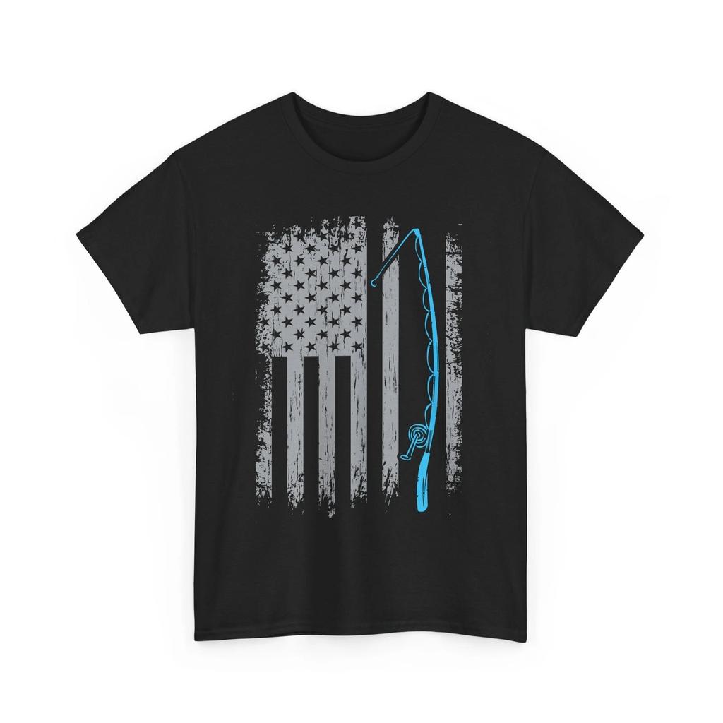 American Flag Fishing Shirt, Fishing Rod Fisherman Women Men T shirt
