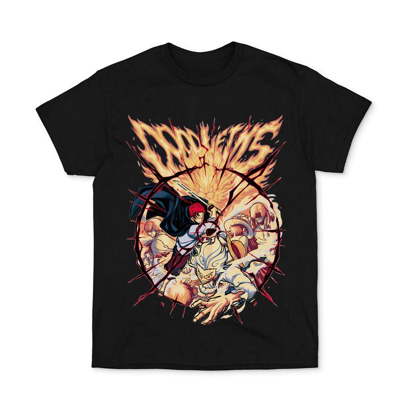 Miniso ONE PIECE Men's and Women's T-shirts Luffy Zoro Yamato Anime High-quality Casual Sports Fitness Short Sleeves