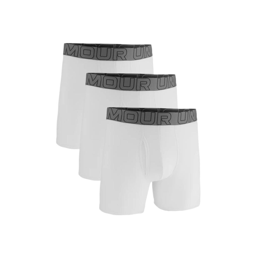 Under Armour Performance Boxer Jock Comfortable Soft Breathable Elastic Underwear 3 Pack Men Underwear White 1387425-100