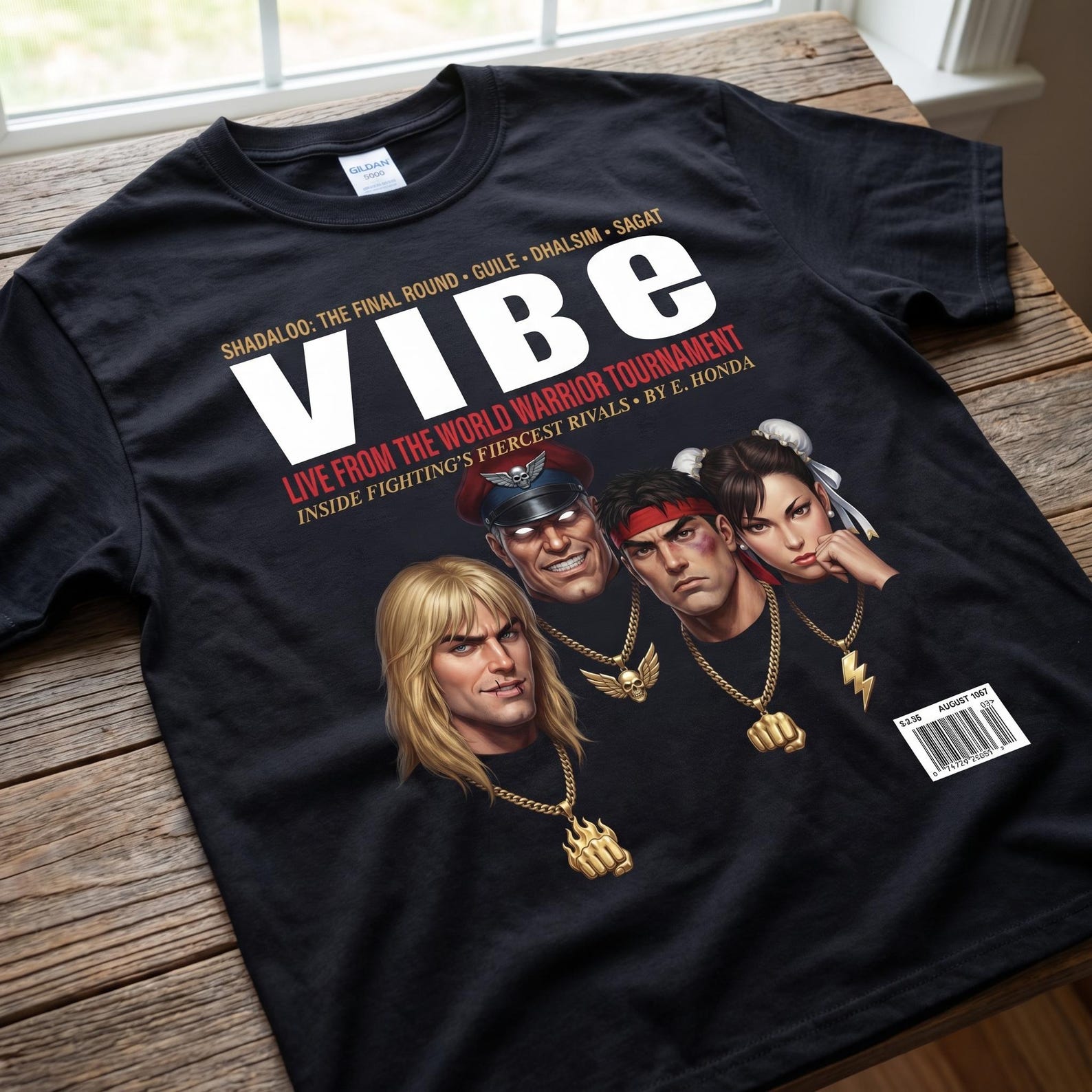 Street Fighter Vibe Magazine Tee | Retro 90s Gaming Unisex Shirt S