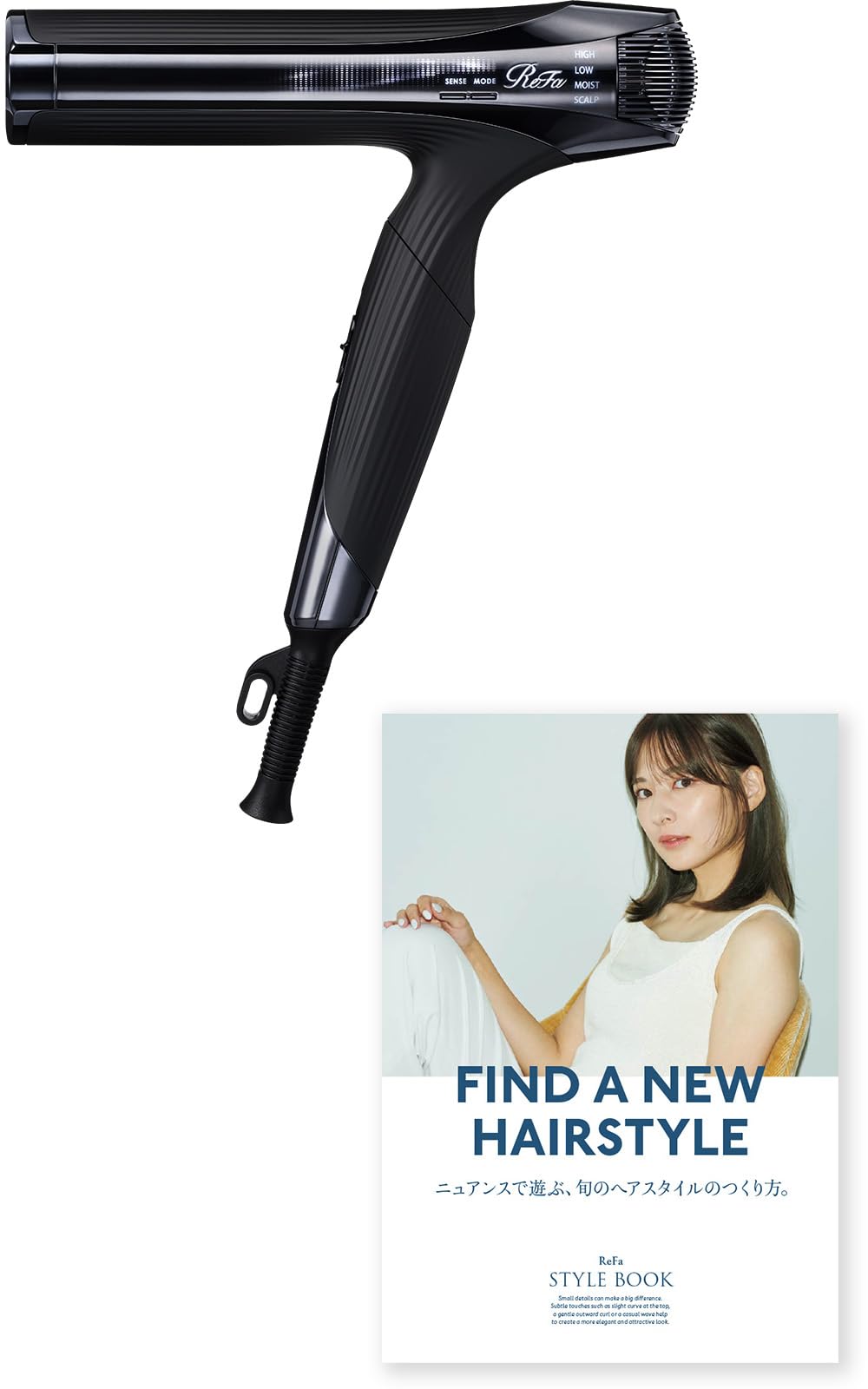 

store ReFa BEAUTECH DRYER SMART W Посібник із укладки волосся включено [лише офіційно] (Чорний)