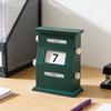 Perpetual Calendar Retro Style Desktop Calendar with Rotating Display Easy Manual Date Month Day Setting Calendar